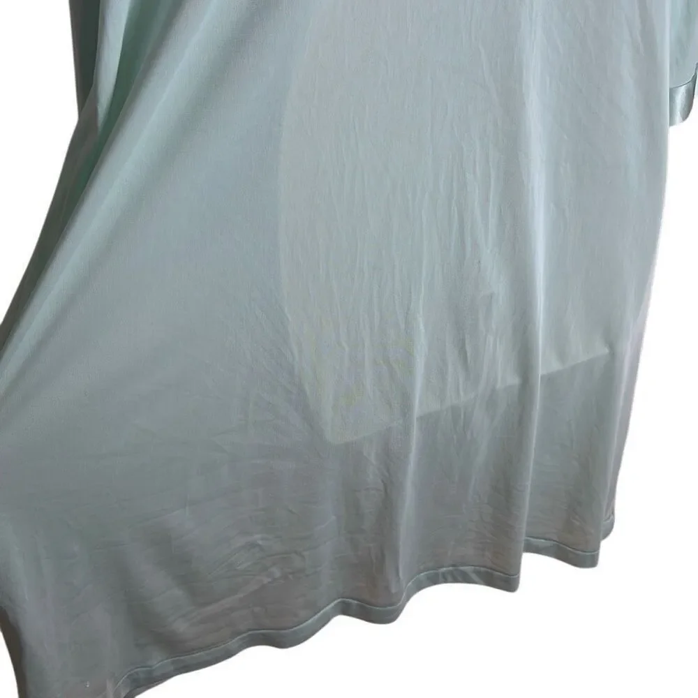 Vanity Fair Nylon Coloratura Azure Mist Robe Nightgown Buttons Medium Vintage